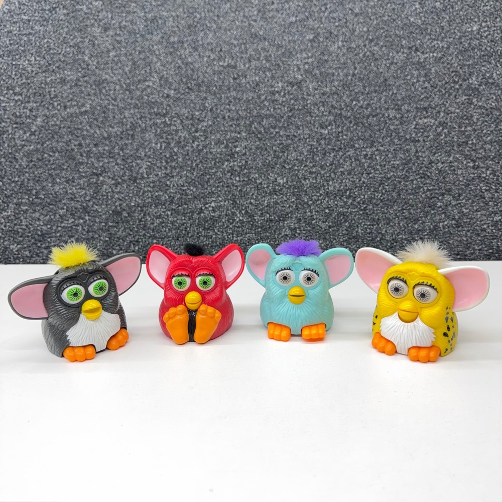 Vintage 1998 McDonald's Happy Meal Furby Toy Set of 4 Tiger Electronics Retro